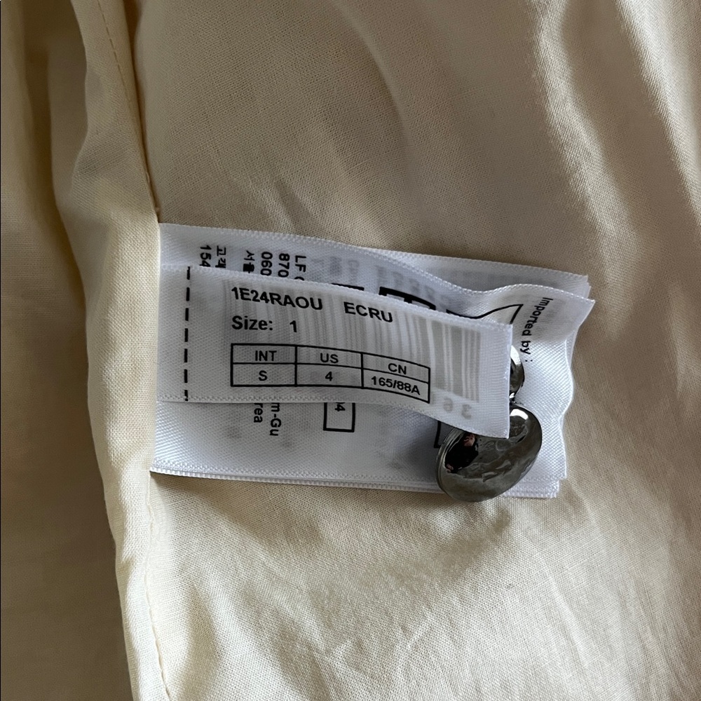 ba&sh Cream Bouclé Jacket with Black Piping - Picture 4 of 5